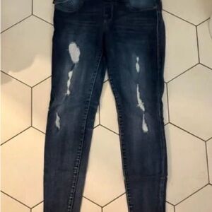 Rock & Republic Dark Blue Distressed Jeggings